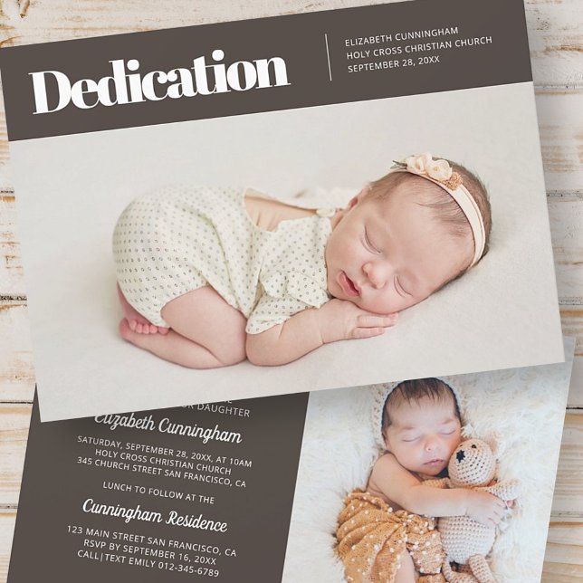 Modern and Simple Photo Dedication Invitation (Creator Uploaded)