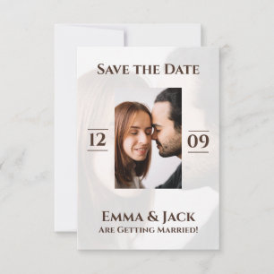 Modern and simple photo save the date