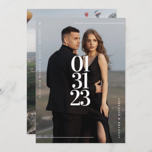 Modern and Simple Photo Save The Date Card
