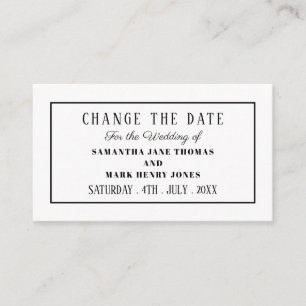 Modern and Sleek, Any Color, Change the Date Enclosure Card