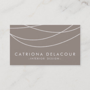 Modern and Sleek White Garden Lights Business Card