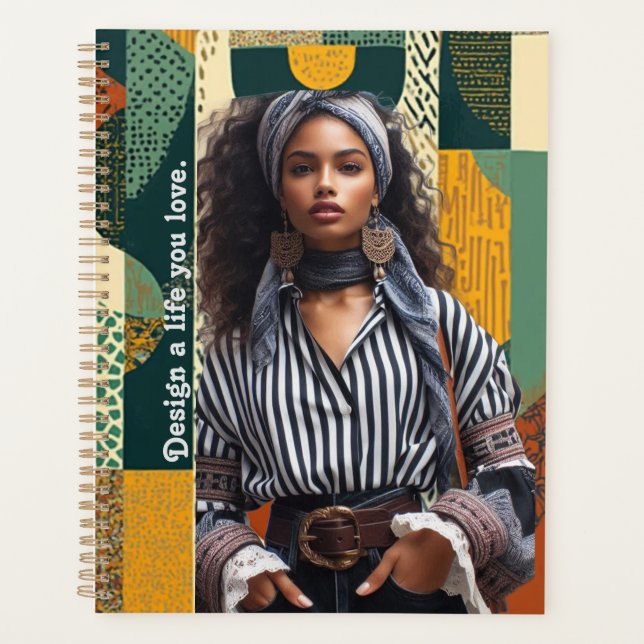 Modern and sophisticated Spiral Photo Notebook Planner (Front)