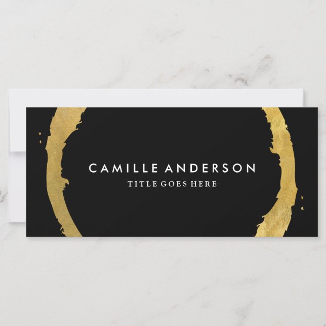 Modern and Stylish Gold and Black Gift Certificate (Front)