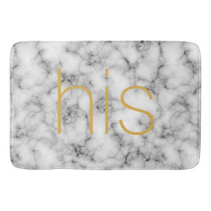 Modern and Stylish Marble Pattern his Bath Mat
