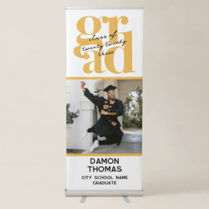 Modern and Traditional Photo Graduation Retractable Banner