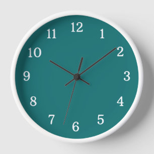 Modern And Trendy Green And White Minimalist Clock