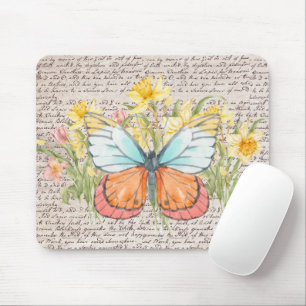 Modern and trendy kraft paper background Botanical Mouse Mat