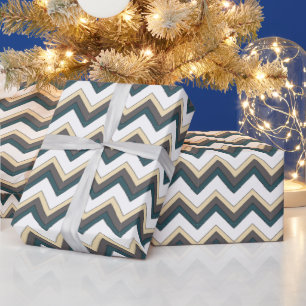 Modern and Trendy Zig Zag Fun Geometric lines Wrapping Paper