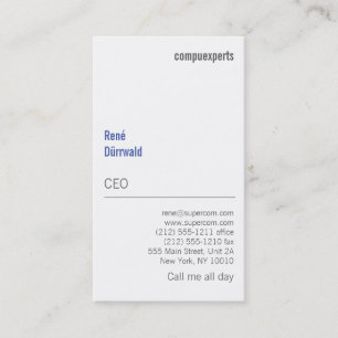 Modern and unusual business card