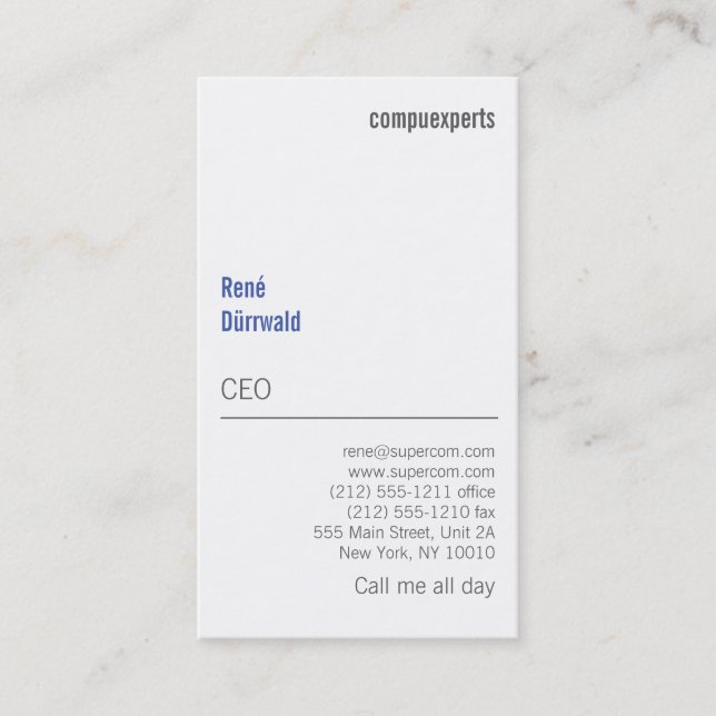 Modern and unusual business card (Front)