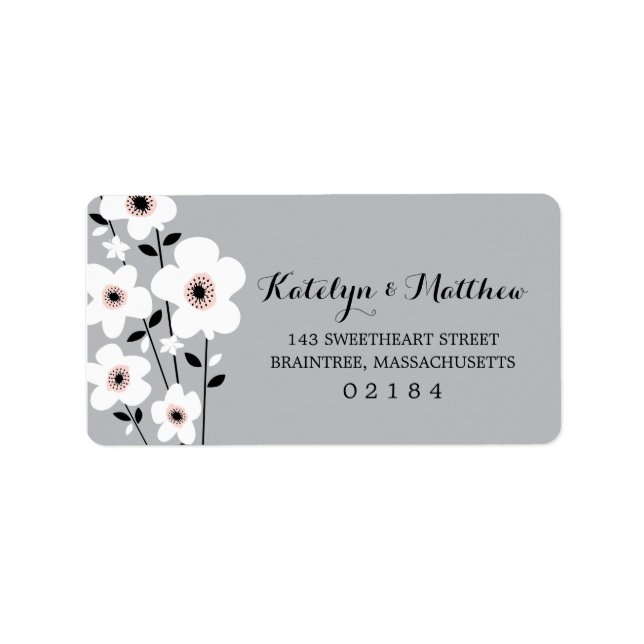Modern Anemone | Mailing Address Label (Front)