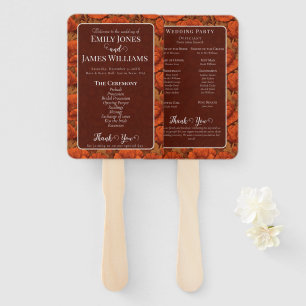 Modern Anemones Inspired Seaside Wedding Hand Fan