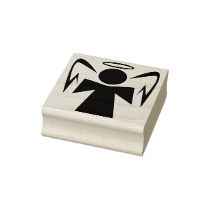 modern angel art stamp
