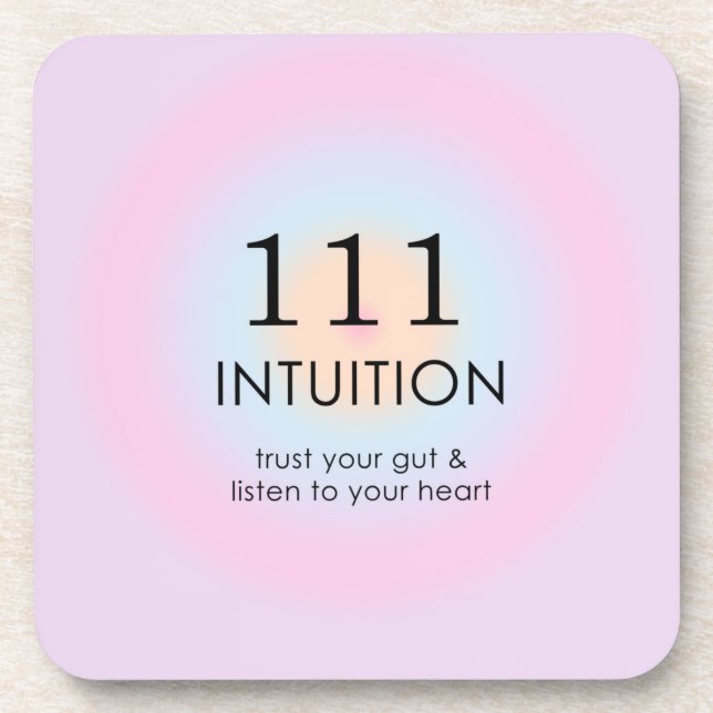 Modern Angel Numbers Numerology 111 Intuition  Coaster (Front)