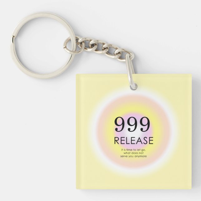 Modern Angel Numbers Numerology Meaning 999   Key Ring (Front)