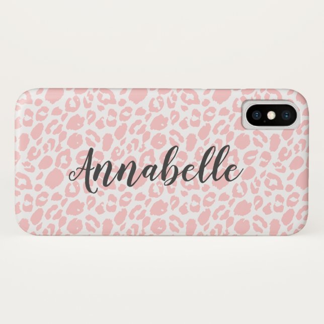 Modern animal leopard print personalised Case-Mate iPhone case (Back (Horizontal))