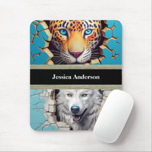 Modern Animals, Leopard Wolf Mouse Mat