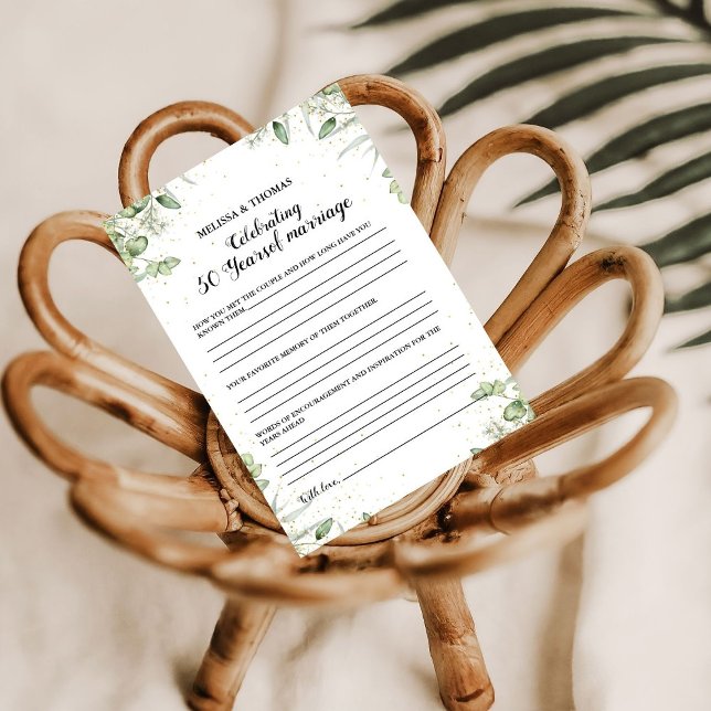Modern  Anniversary 50th wedding party game Card (Creator Uploaded)
