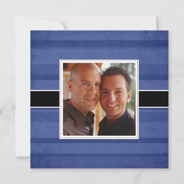 Modern Anniversary Dinner Party Photo Invitations (Front)