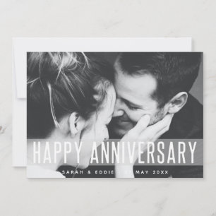 Modern Anniversary Photo Love Happy Couples Name
