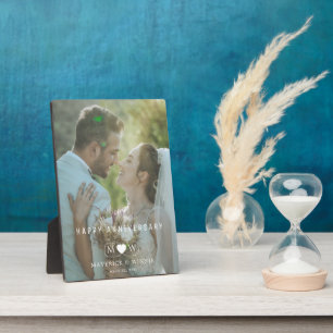 Modern Anniversary Plaque with Easel Stand