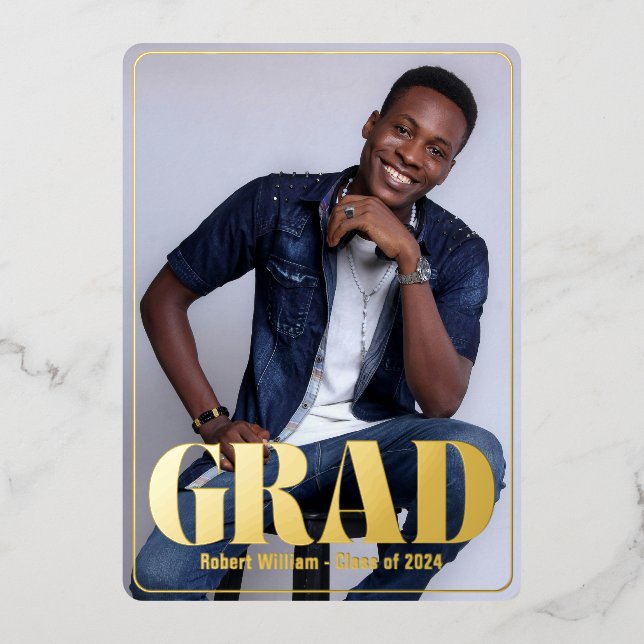 Modern Announcement & Graduation Party Invitation (Front)