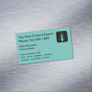 Modern Ant Symbol Pest Control Magnetic Business Card