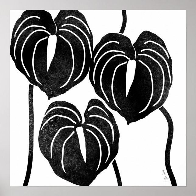Modern Anthuriums  - poster and digital print (Front)