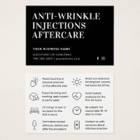 Modern Anti Wrinkle Injections Aftercare Card