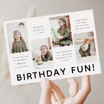 Modern Any Age 4x Photo Birthday Party Invitation<br><div class="desc">A no fuss any-age modern birthday party invitation to suit any theme and any age! Design features 4 pictures of your choice, the heading 'BIRTHDAY FUN' and a simple celebration template that is easy to personalise. All text can be customised in size, colour and font style. Perfect invitation for boy,...</div>