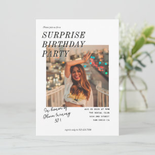 Modern Any Age Adult Birthday Surprise Party Photo