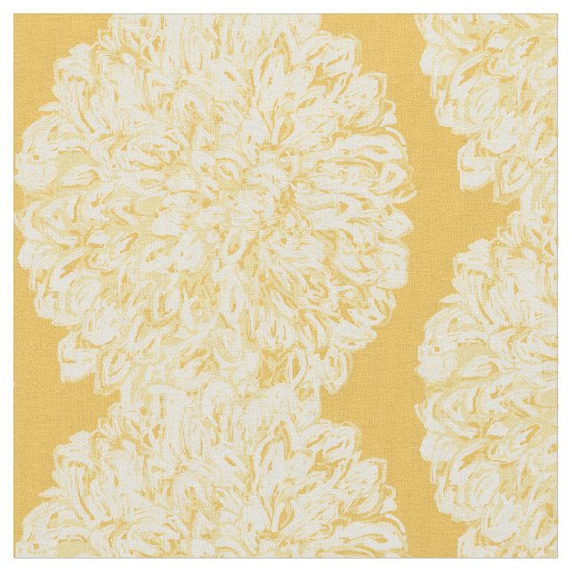Modern Any Colour Floral Personalised Fabric (Close Up)