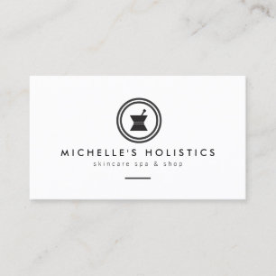 Modern Apothecary Holistic Medicine White Business Card