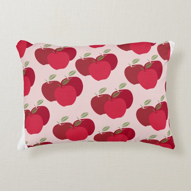 Modern Apple Print Decorative Cushion (Front)