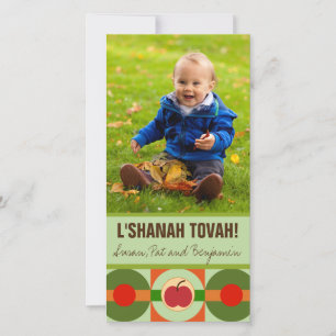 Modern Apple Rosh Hashanah Photo Card