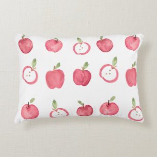 Modern Apple Watercolor Design accent pillow