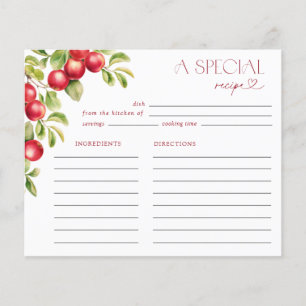 Modern Appley Ever After Apple Shower Recipe Card