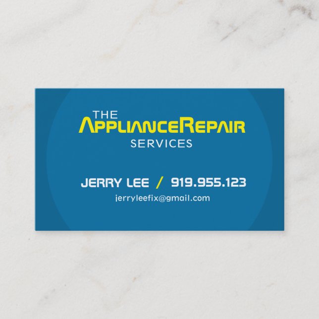 Modern Appliance Repair Business Cards Template (Front)