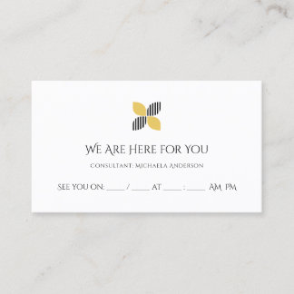 Modern Appointment Reminder Chic Black Gold Logo