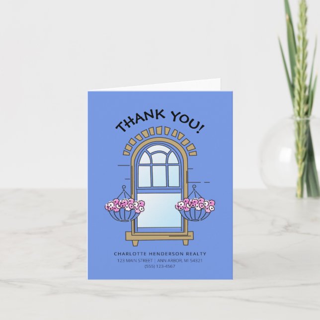 Modern Appreciation Business Thank You Card (Front)