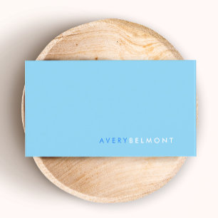 Modern Aqua Blue Professional Minimalistic Business Card