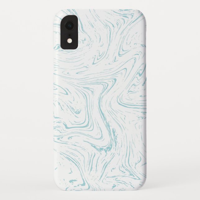 Modern Aqua Marine Marble Pattern Case-Mate iPhone Case (Back)