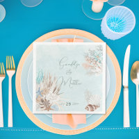 Modern Aqua Ocean & Shells Wedding