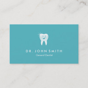 Modern Aqua Shiny Smiling Tooth Dental Appointment