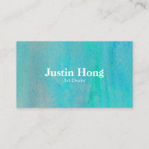 Modern Aqua Watercolor Businesscard Template