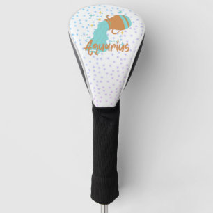 Modern Aquarius Water Bearer Zodiac  Golf Head Cover
