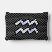 Modern Aquarius Zodiac Sign Carbon Fiber Style