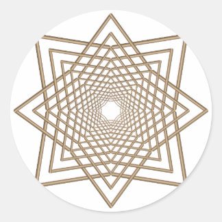 modern arabesque classic round sticker