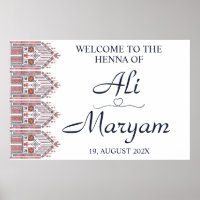 Modern Arabesque Henna Welcome Party Poster