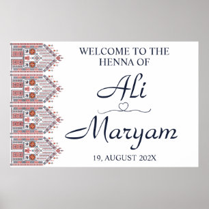 Modern Arabesque Henna Welcome Party Poster